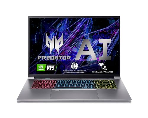 Acer Predator Triton Neo 16 PTN16-51-7177 Computador portátil Gaming 16" WQXGA 165 Hz (Intel Core Ultra 7-155H, 32 GB RAM, 1TB SSD, NVIDIA GeForce RTX 4070, sem SO. ) Prata - T eclado QWERTY espanhol