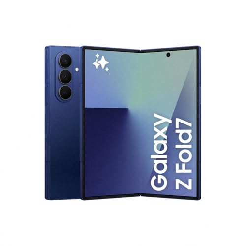 Samsung Galaxy Z Fold7 256 GB - Galaxy AI, leve e dobrável, ecrã grande, câmara 200 MP, memória 12 GB, azul intenso, garantia do fabricante 3 anos + 1 ano extra (versão espanhola)