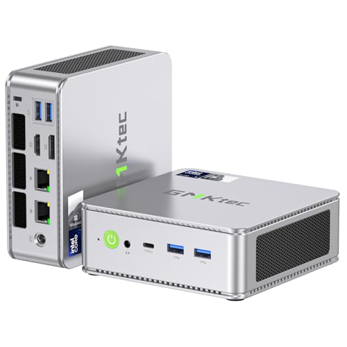 GMKtec Mini PC, Intel Core Ultra 5 125H (Turbo 4,5 GHz, 14 C/18 T) computador de mesa 1 SSD 32 GB (16 x 2) DDR5 2280 PCIE4.0 NVME 5600 MHz SSD Dupla LAN 2, 5 GHz, WiFi 6 USB-C BT5.2 USB 3.2