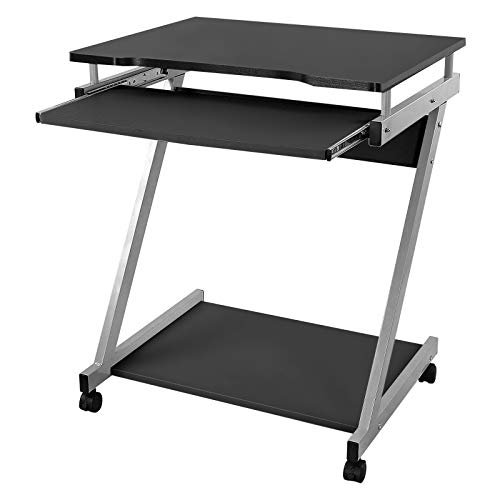 VASAGLE Mesa do computador, mesa de computador em forma de Z, mesa para casa ou escritório, preto LCD811B