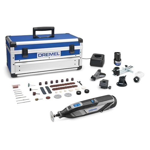 Dremel 8240 - Multiferramenta sem cabo com bateria de lítio de 12 V 2 Ah, kit de 5 complementos e 65 acessórios, velocidade variável 5000-35 000 rpm e carregamento rápido com estojo Platinum