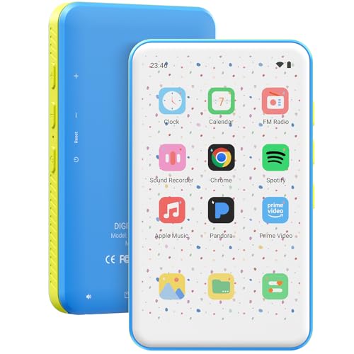 Leitor MP3 com Bluetooth e WiFi, leitor de música de 132 GB com ecrã tátil de 4,0", altifalante HD integrado, reprodutor MP4 Android 13 OS com Spotify, audiível, Pandora, Deezer, App Sore