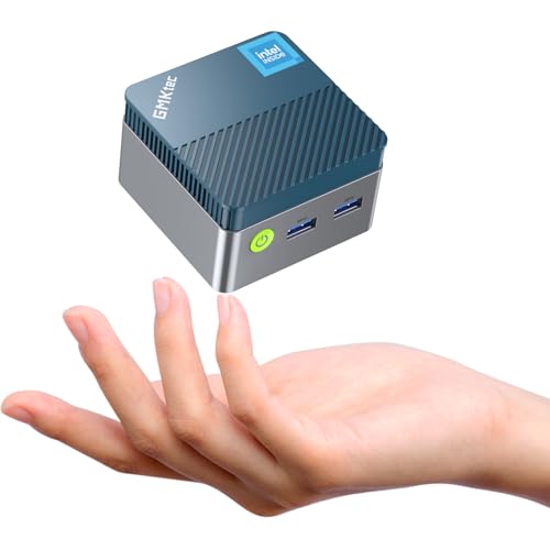 GMKtec Mini PC N97 G5 Micro Desktop Computer Intel Alder Lake N97 de 12ª geração (até 3,60 GHz), 12 GB DDR5, unidade de disco rígido de 256 GB para empresas, escolas