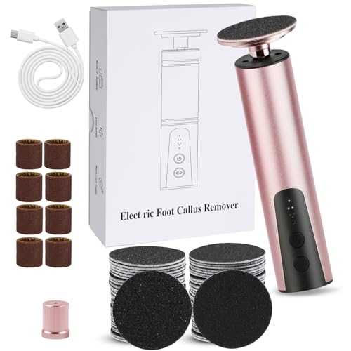 ACWOO Lima elétrica pés durezos, aparelho de medicina elétrico remover de cravos, recarregável lima pés durezas, profissional cuidado com pés polidor de calos para secos e rachados calcanhares (ouro