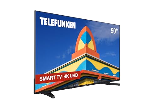 Telefunken 50DTUV725 2025 50'' - Smart TV 4K Ultra HD HDR 3840 x 2160, visão Dolby, design sem molduras, áudio Dolby