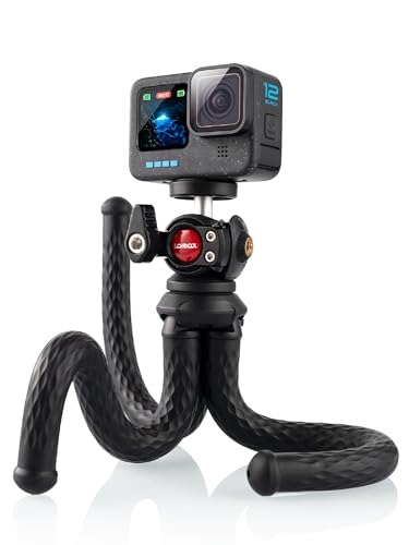 Lammcou Tripé Go Pro, Flexível Octopus Gorrila Pod e montagem para Go Pro, compatível com GoPro Hero Hero 12 11 10 9 Insta-360 X3 G3 Bendy Tripé acessório para vídeo logging