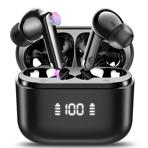 AI Auriculares tradutores de idiomas, 48H auriculares tradutor em tempo real com 164 idiomas, 6 modos de tradução, capacetes sem fios Bluetooth 5.4 com ENC e aplicativo, negócios/encontrar/viagens