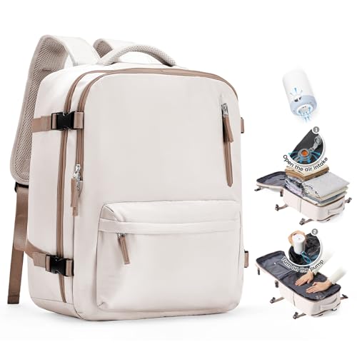 SZLX Mochila de viagem a vácuo com bomba mochilas viagem cabine avion 40 x 30 x 20 Ryanair Vueling Wizzair bagagem de mão 40 x 20 x 25 Ryanair vazio malas 45 x 36 x 20 Easyjet mochila portátil 14