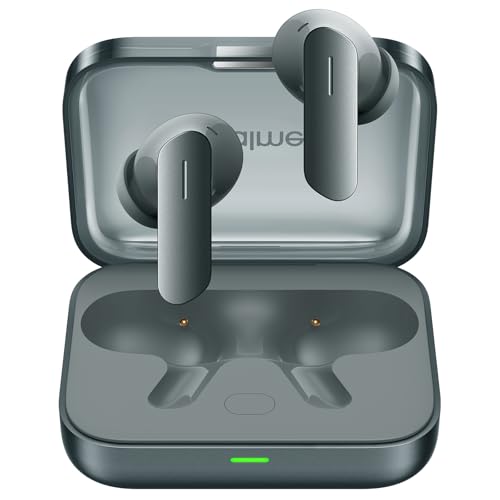 realme Buds Air 7 Auriculares True sem fios, Driver Bass Mega titanizado de 12,4 mm, ANC inteligente de 52 dB, áudio Hi-Res e LHDC 5.0, autonomia até 52 horas, som espacial de 360°, verde