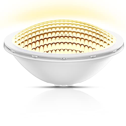 LyLmLe Piscina LED PAR56, 18 W Foco LED piscina submersível iluminação LED embutida, 1440 lm, ângulo de 120 °, impermeável IP68, 12 V DC/AC, 3000 K