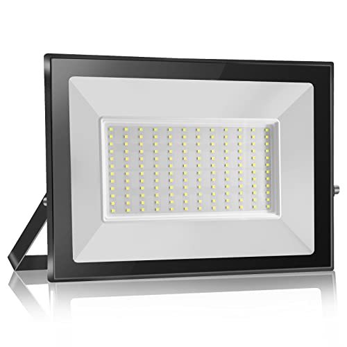 Probapro Focos LED para exteriores, projetor LED 15000LM IP65, impermeável, 6500 K, branco frio para jardim, pátio, garagem, terraço, holofote exterior e segurança com alta luminosidade