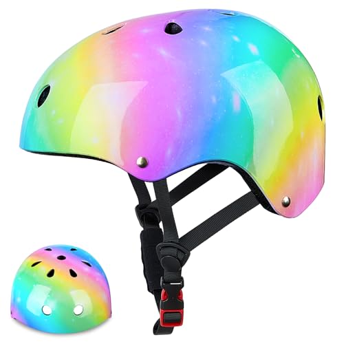 Capacete bicicleta crianças capacete de ciclismo para crianças ajustável capacete infantil skate Rollerskate de 3 a 8 anos de proteção para vários desportos