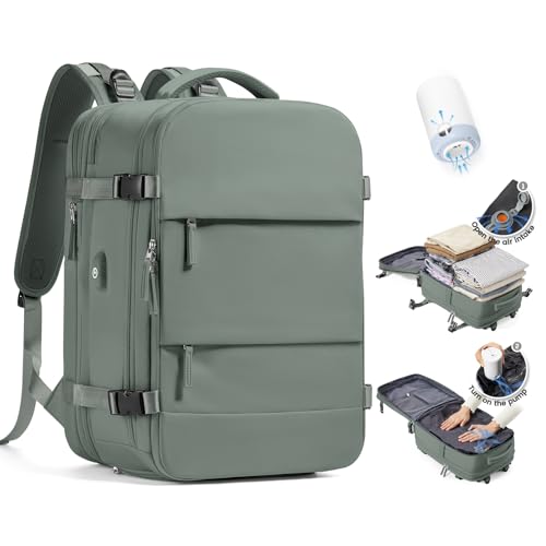 SZLX Mochila de viagem para mulher, mochila a vácuo, bagagem de mão 40 x 30 x 20 Ryanair Vueling Wizzair Easyjet, mochila de transporte impermeável para desporto, malas de viagem para computador