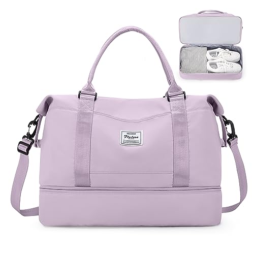 Bolsa de viagem para mulher, mala de desporto, mala de mão para bagagem, bolsa de ginásio impermeável, sacos de fim de semana para mulher, bolsa para hospital, bolsa de natação para praia, A8 roxo,