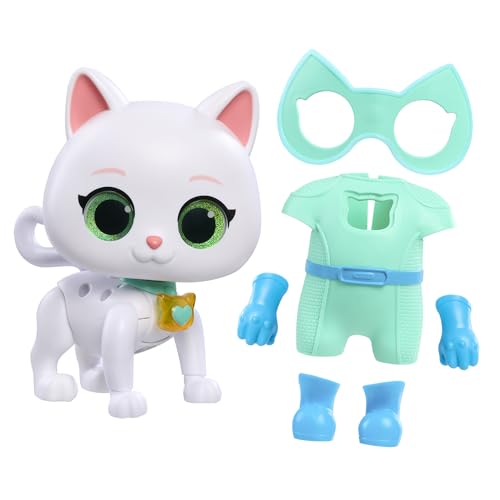Just Play Conjunto de 20 cm, SuperKitties Cat-Tastic Transforming Bitsy da Disney Junior, 9 peças, jogo de simulação, brinquedos para crianças a partir de 3 anos
