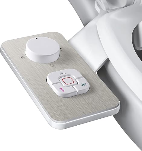 SAMODRA Acessório não elétrico para bidé com bicos duplos retráteis, limpeza frontal e traseira, interruptor de pressão ajustável para água fria