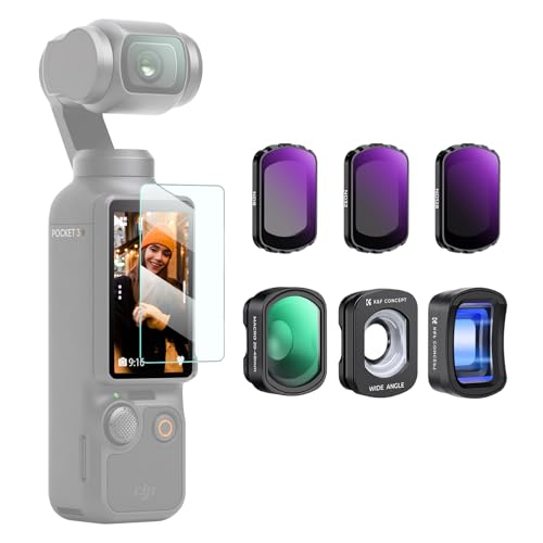 K&F Concept 10X lente magnética macro, lente grande angular, 1,2 x anamórfico FLente, ND18 Filtro, ND32 Filtro, ND128 Filtro, compatível com dji Osmo Pocket 3