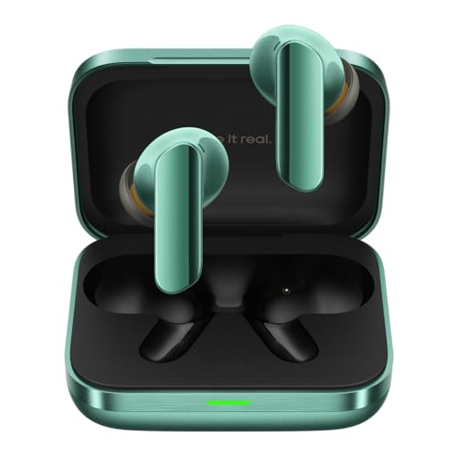 REALME Buds Air 7 Pro Auriculares sem fios Bluetooth, capacetes sem fios Bluetooth 5.4 com Hi-Fi estéreo, 53 dB auriculares cancelamento de ruído ENC, IP55 tipo C, verde