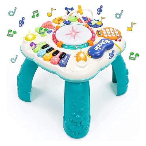 Brinquedos crianças 1 ano - mesa atividades bebé brinquedo Montessori bebés menina 12 anos Easter presente instrumentos musicais infantis som e luzes educativas presentes para crianças 1 2 anos 9 12