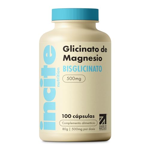 Bisglicinato de magnésio - 500 mg - Alta potência 100 cápsulas veganas (fornecimento de 3 meses) - Bisglicinato de magnésio - alta biodisponibilidade - Melhoria do sono, glicinato de magnésio para