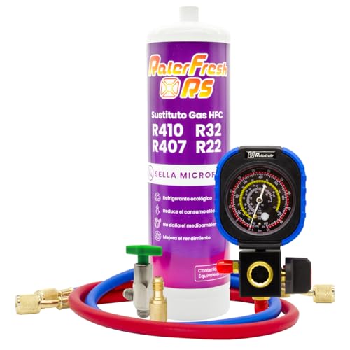 Gas Refrigerante Ralerfresh RS substituto R410, R32, R407 e R22 refrigerante para ar condicionado tipo split (garrafa medidor RF31 adaptador)