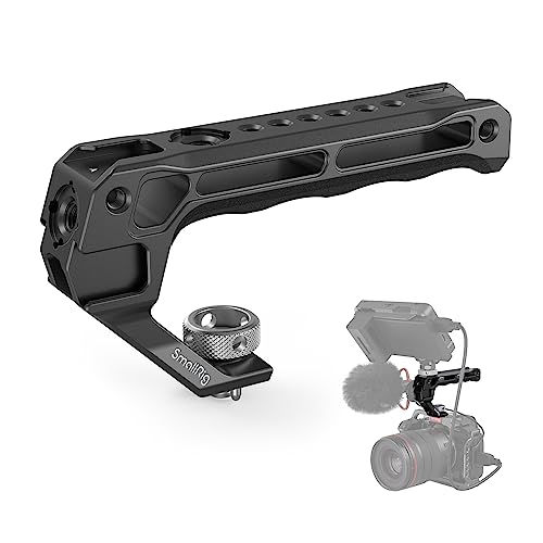 SMALLRIG Top Handle(versão Lite) para Cage de câmera, Locating Top Handle com suporte de localização de 3/8" para ARRI, vem com 5 Cold Shoe integradas, apenas 124 g - 3765