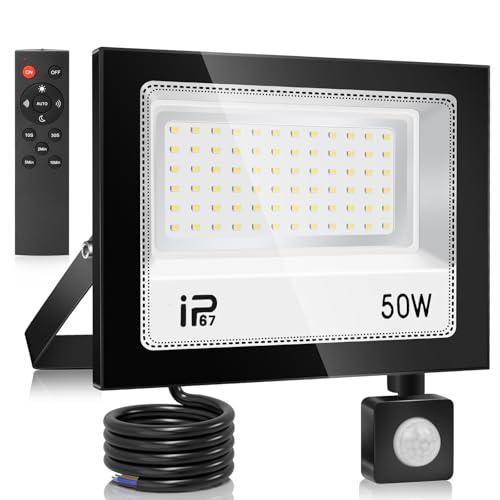 YZYFACAI 50 W - Foco LED para exteriores, 7000 K, branco frio, IP67, impermeável, super brilhante, iluminação exterior para jardim, pátio, garagem