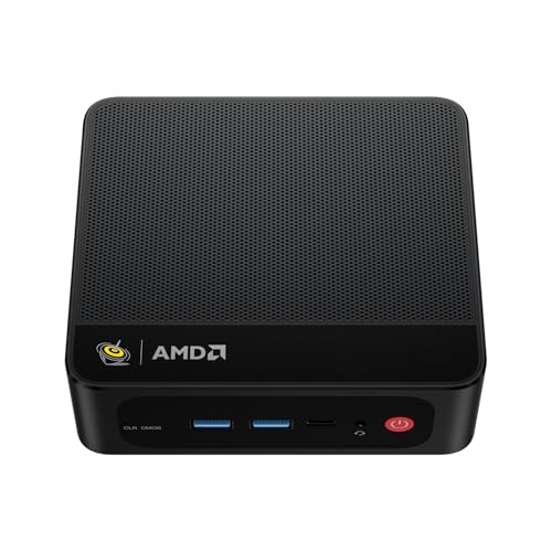 Beelink SER5 Pro Mini PC, AMD Ryzen 7 5825U (8C/16T, até 4,5 GHz) 16 GB DDR4 RAM 500 GB NVMe SSD mini computador de mesa 4K 60 Hz ecrã triplo, WiFi6 BT5.2, HDMI/DP/USB3.2. 2
