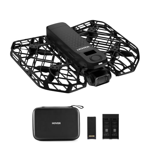 HOVERAir X1 Pro Câmara de ação 4K, drone dobrável automático com velocidade: 42 KM/H, 10 modos de voo automáticos, voe para qualquer com OmniTerrain, SmoothCapture 2.0 (combinação básica)
