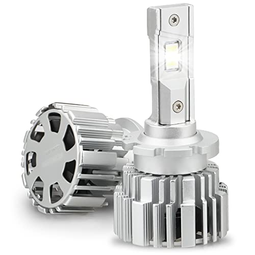 D-Lumina Lâmpadas D2S LED D2R/D2C, para faróis dianteiros, 2 × 35 W 10000LM 6000 K branco, kits de conversão de LED brilhante, feixe alto e baixo, plug and play para substituição original D2S HID, 2