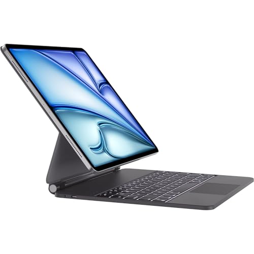 HOU Teclado iPad Air de 13 polegadas (M2 2024/M3 2025), teclado iPad Pro de 12,9 em espanhol, teclado iPad com retroiluminação, capa com teclado iPad Pro 12.9 (3.ª 4.ª geração, 6.ª geração - 202020200