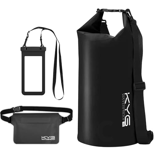 KYG Saco estanque, Preto, 20L, Adaptadores de viagem