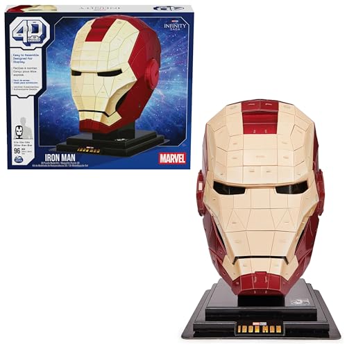 PUZZLES 4D - Capacete IRON MAN - Puzzle Marvel 3D - Iron Man brinquedo - quebra-cabeças 3D jogo construção - puzzle para adultos e crianças - 6069819 - brinquedos crianças 12 anos +