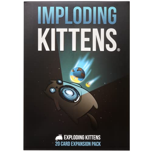 Exploding Kittens Pacote de expansão Imploding Kittens de Exploding Kittens - jogos de cartas para adultos, adolescentes e crianças - jogos divertidos em família, versão em inglês