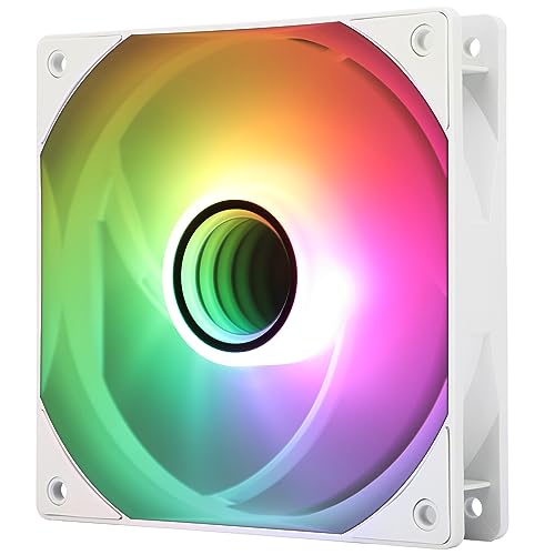 Thermalright TL-C12W-S V3 - Ventoinha de CPU ARGB de 120 mm, 1500 rpm, cor branca, ventilador silencioso para PC PWM de 4 pinos, para ventilador de CPU de armazenamento S-FDB, com efeito de luz de