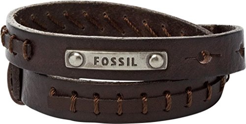Fossil Vintage Casual Men's Leather or Stainless Steel with lobster, Buckle or Fold over closure bracelet