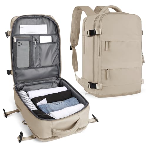 SZLX Mochila de viagem para mulher, mochila a vácuo, bagagem de mão 40 x 30 x 20 Ryanair Easyjet, mochila de transporte impermeável para desporto ao ar livre, malas de viagem para computador portátil