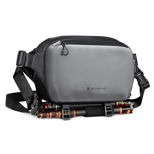 K&F Concept Bolsa capa câmara flex, bolsa para câmara Sling câmera, bolsa de tiracolo câmara impermeável resistente, mochila pequena para câmara SLR DSLR