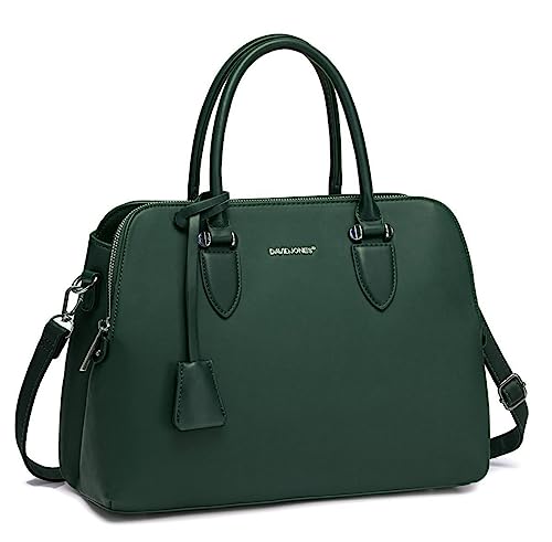 David Jones - Mala de mão Bugatti mulher - senhora Tote Bag couro genuíno PU - mala de ombro tiracolo vários bolsos fecho de correr - Shopper asas pele trabalho diário elegante moda, verde, Talla