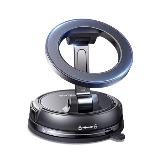 UGREEN Suporte móvel para carro MagSafe 2 em 1 com ventosa e base adesiva, suporte de telemóvel carro rotativo 360° para iPhone 15/14/13/12, para salpico ou para-brisas