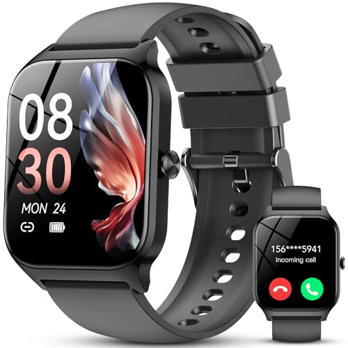 CASCHO Relógio inteligente homem mulher, 1,85" HD Smartwatch com chamadas, Whatsapp notificações, Smart Watch com podómetro/pulsómetro/SpO2/monitor de sono, 115 modos de desporto, IP68 impermeável