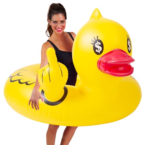 Float Joy Insufláveis para piscina pato flutuadores piscina insufláveis, 105 x 105 cm tapete piscina para adultos jogos piscina