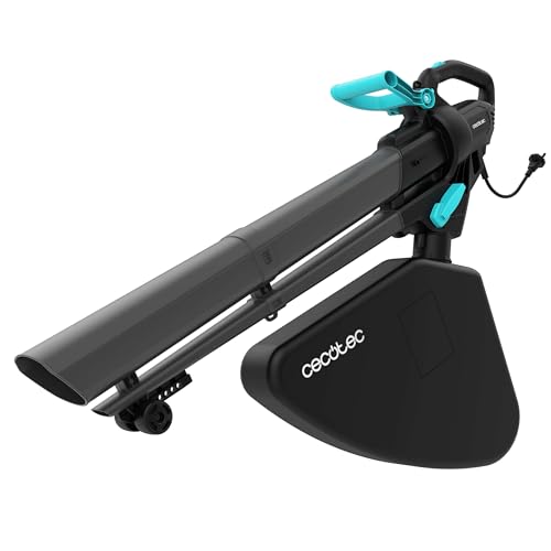 Cecotec Aspirador e soprador de folhas com cabo Airforce 3300 Crush&Go. 3300W, velocidade de ar 270 km/h, função triturada, tubo com boca XL, 6 velocidades, saco de armazenamento de 40 l