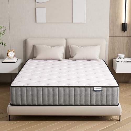 Matoresu Colchão individual de 21 cm: a cama híbrida de espuma viscoelástica com molas interiores numa caixa para máximo suporte e alívio de pressão, colchão de tamanho individual 200 x 90 x 21