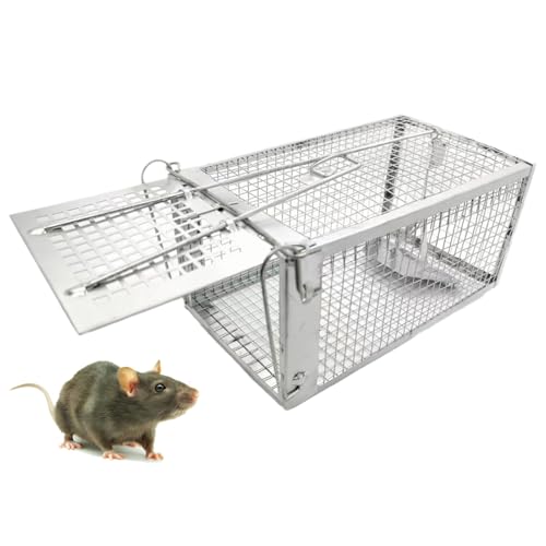 PIXESTT 1 peça armadilhas para rato, as alças originais Humane Mouse Traps são adequadas para ratos ou hamsters, armadilha para ratos reutilizável amigável - 27 * 14 * 12 cm