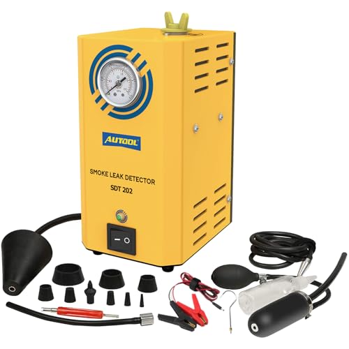 AUTOOL Detector de fugas EVAP de 12 V para máquina de fumo automotivo, sistema de tubos de combustível para carro, motocicleta, camião, barco e muito mais