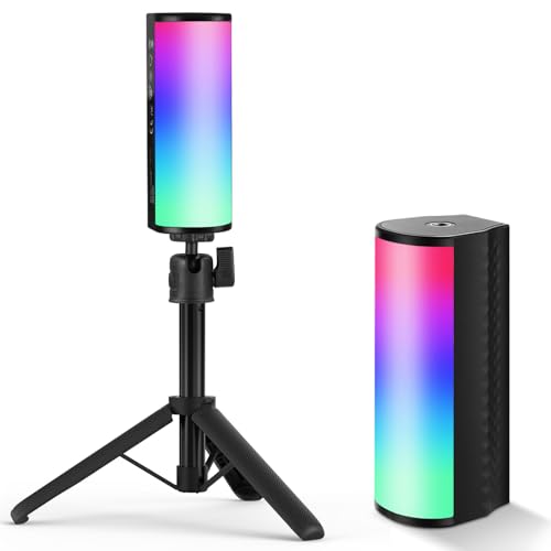 NEEWER Básico tubo de luz LED manual magnético com tripé de secretária, 360° RGB completo, mini tubo de luz vídeo LED, bateria de 2500 mAh, 2500 - 8500 K luz regulável para câmara gravação foto