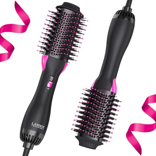 Escova secador de cabelo Salon One-Step secador e volume: Escova de ar quente - condicionamento iónico cerâmica modelador de cabelo - 3 temperaturas e 2 velocidades