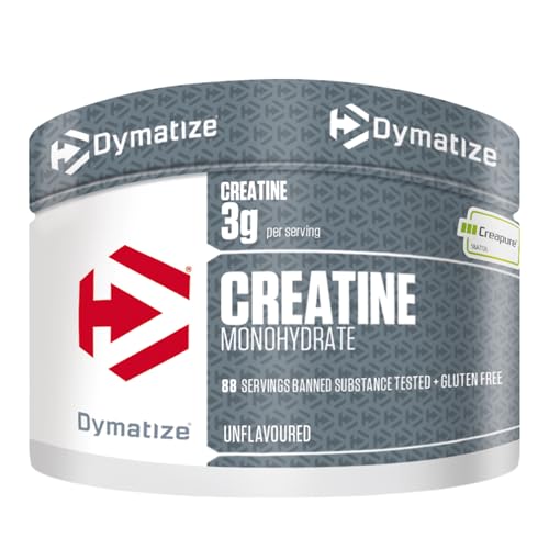 Dymatize Creatine Monohydrate Unflavoured Powder 1 x 300 g - 100 % Creapure Creatine - Aminoácidos - Creatina