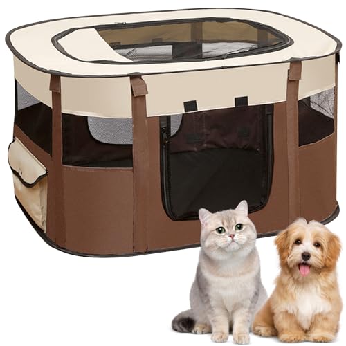 Corrinho para cachorros e animais de estimação - cerca dobrável retangular para interiores - gabinete portátil para animais pequenos